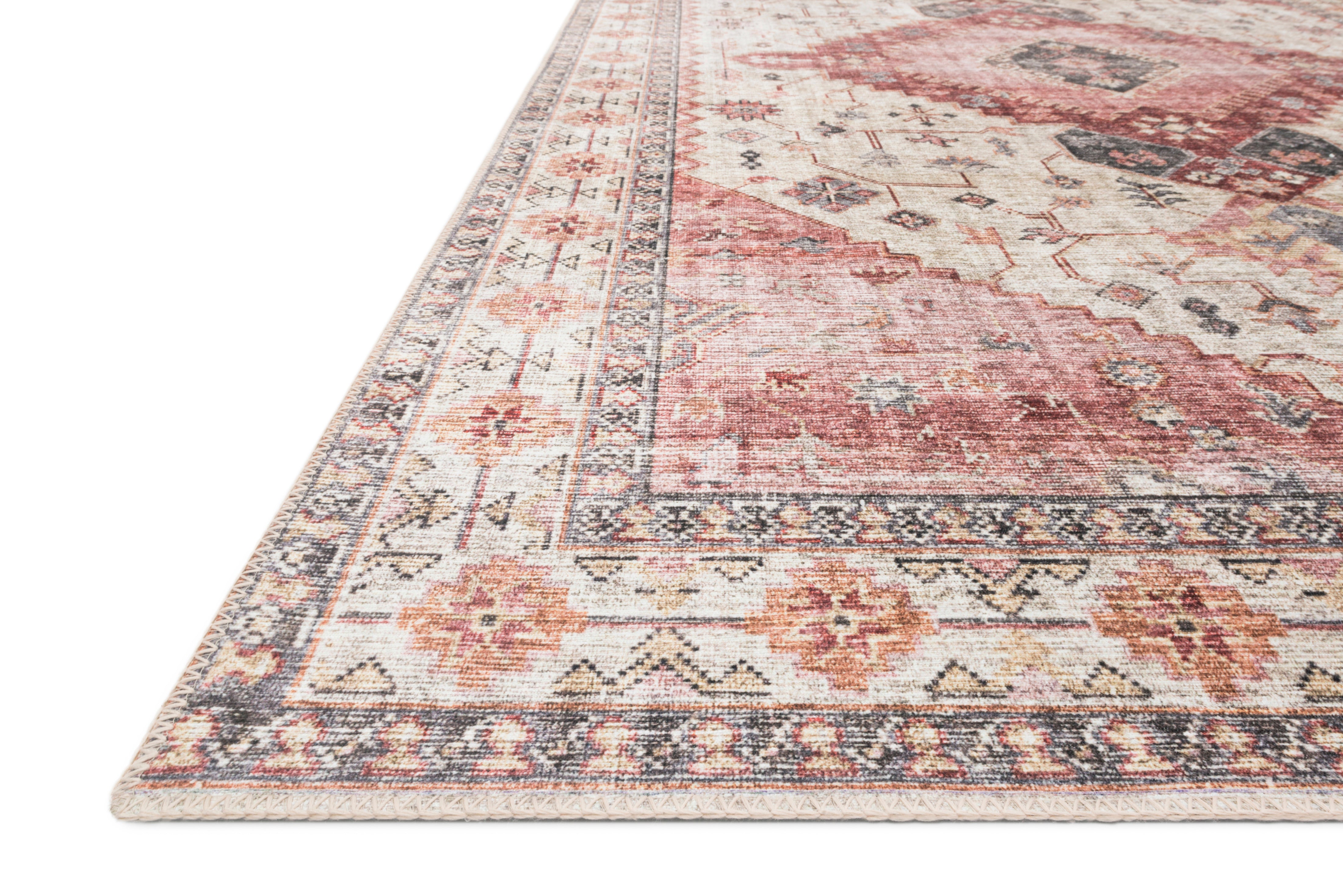 Loloi Skye Ivory / Berry Rug - Rug & Weave