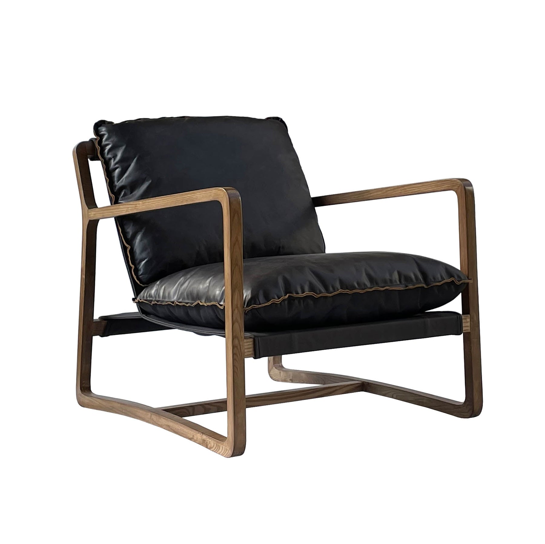 Tranquila Club Chair - Black Leather