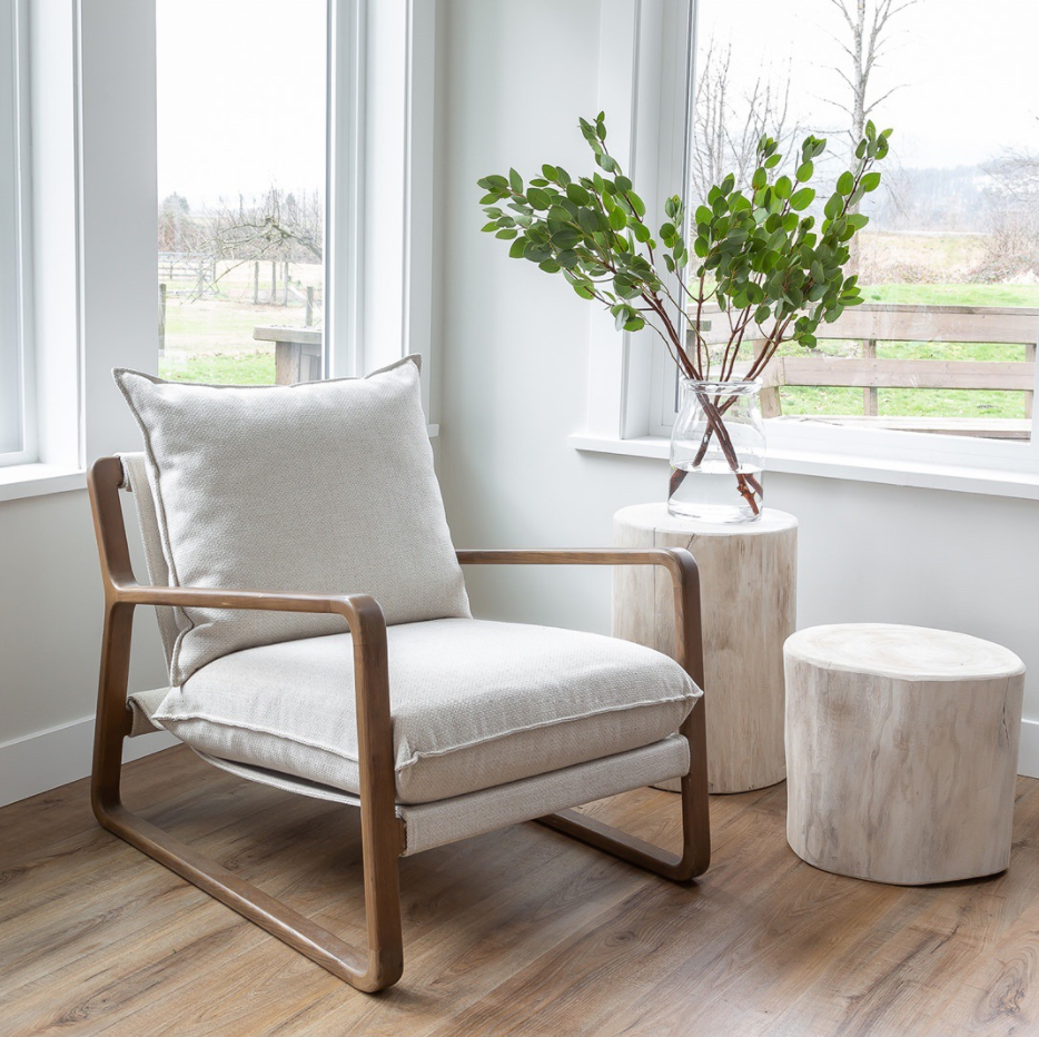 FLOOR MODEL - Sully Sling Chair - Cream FURNITURE - floor model Style In Form