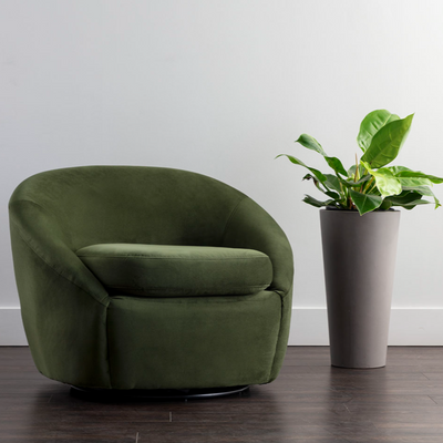 Utopia Swivel Lounge Chair - Green - Rug & Weave