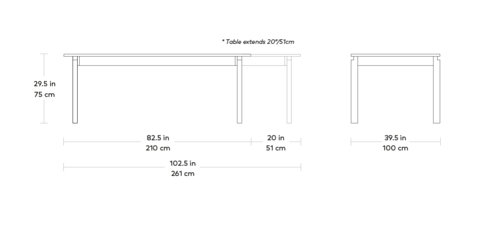 Gus* Modern Annex Extendable Dining Table - Rug & Weave