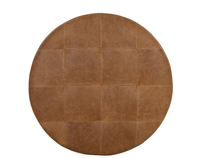 Nila Leather Ottoman - Rug & Weave