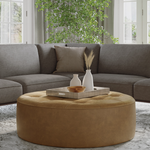 Nila Leather Ottoman - Rug & Weave