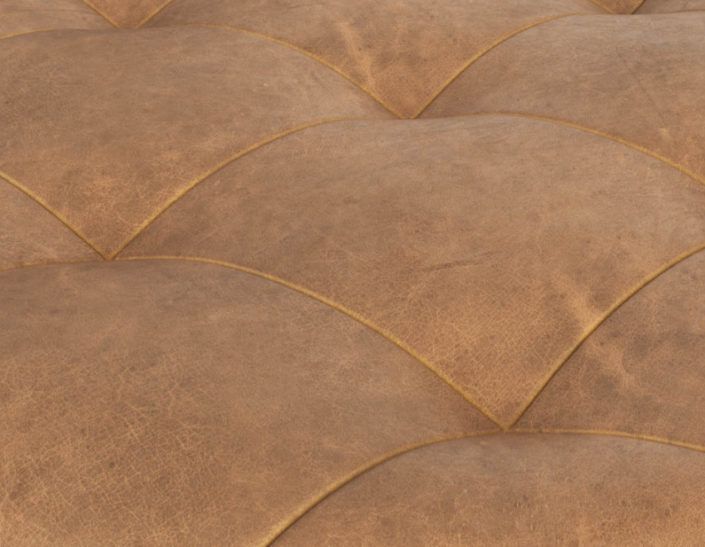Nila Leather Ottoman - Rug & Weave