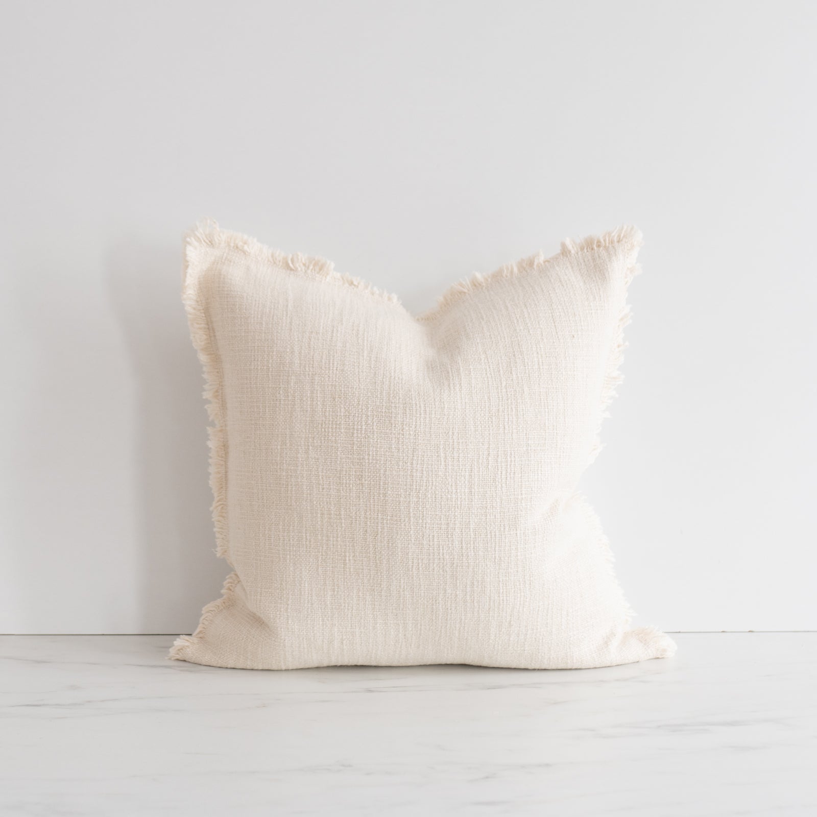 Selena Ecru Linen Pillow - Rug & Weave