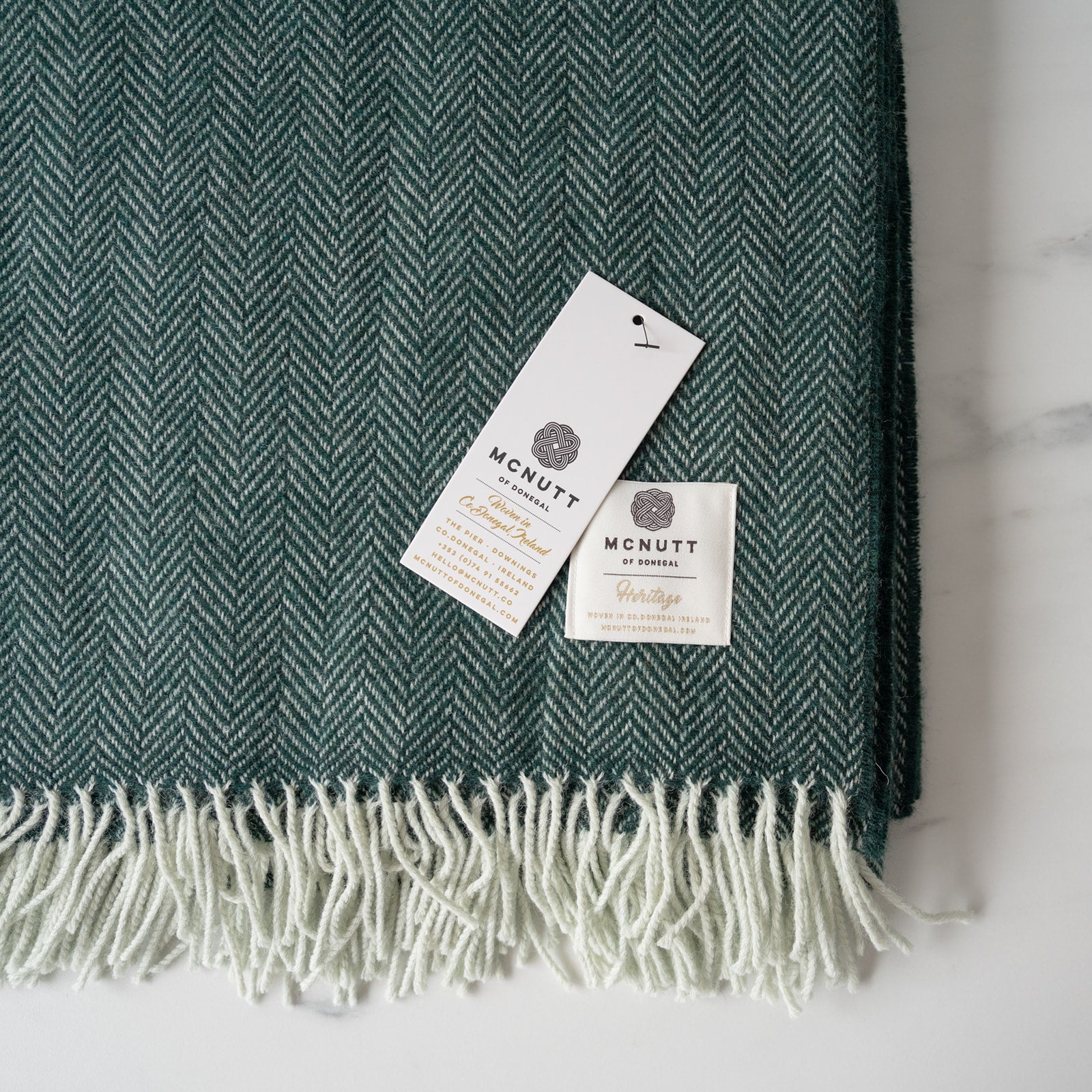 Spruce Green Wool Blanket - Rug & Weave