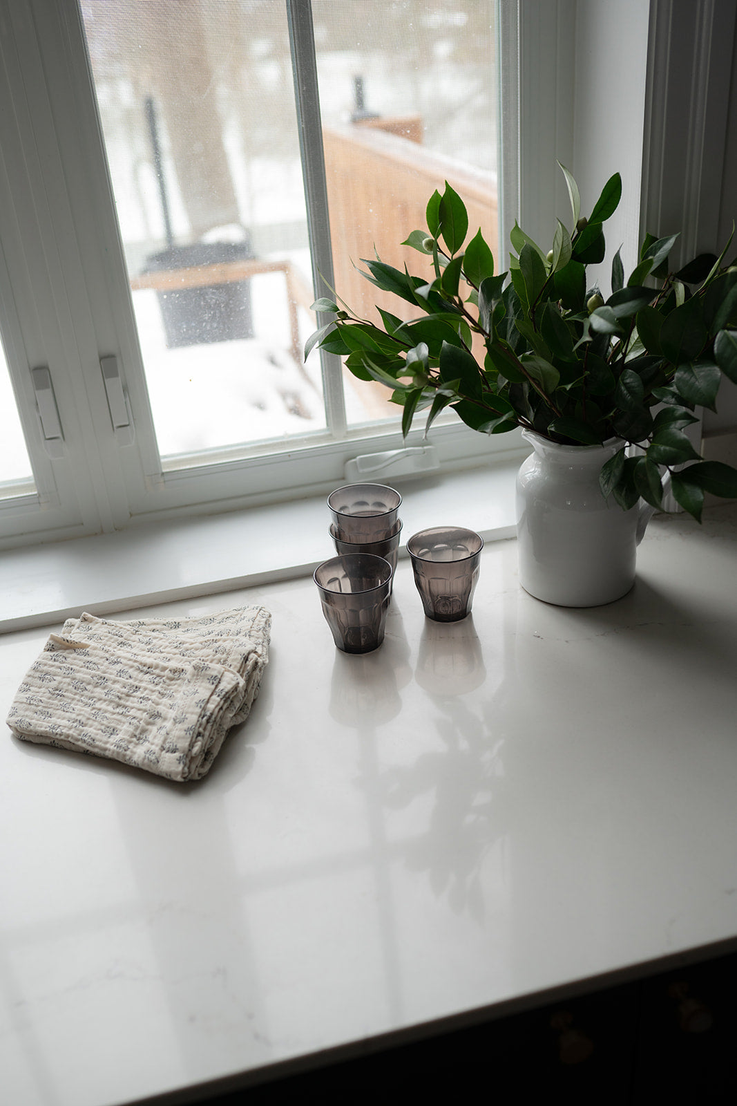 Short Grey Picardie Glass Tumbler Set - Rug & Weave