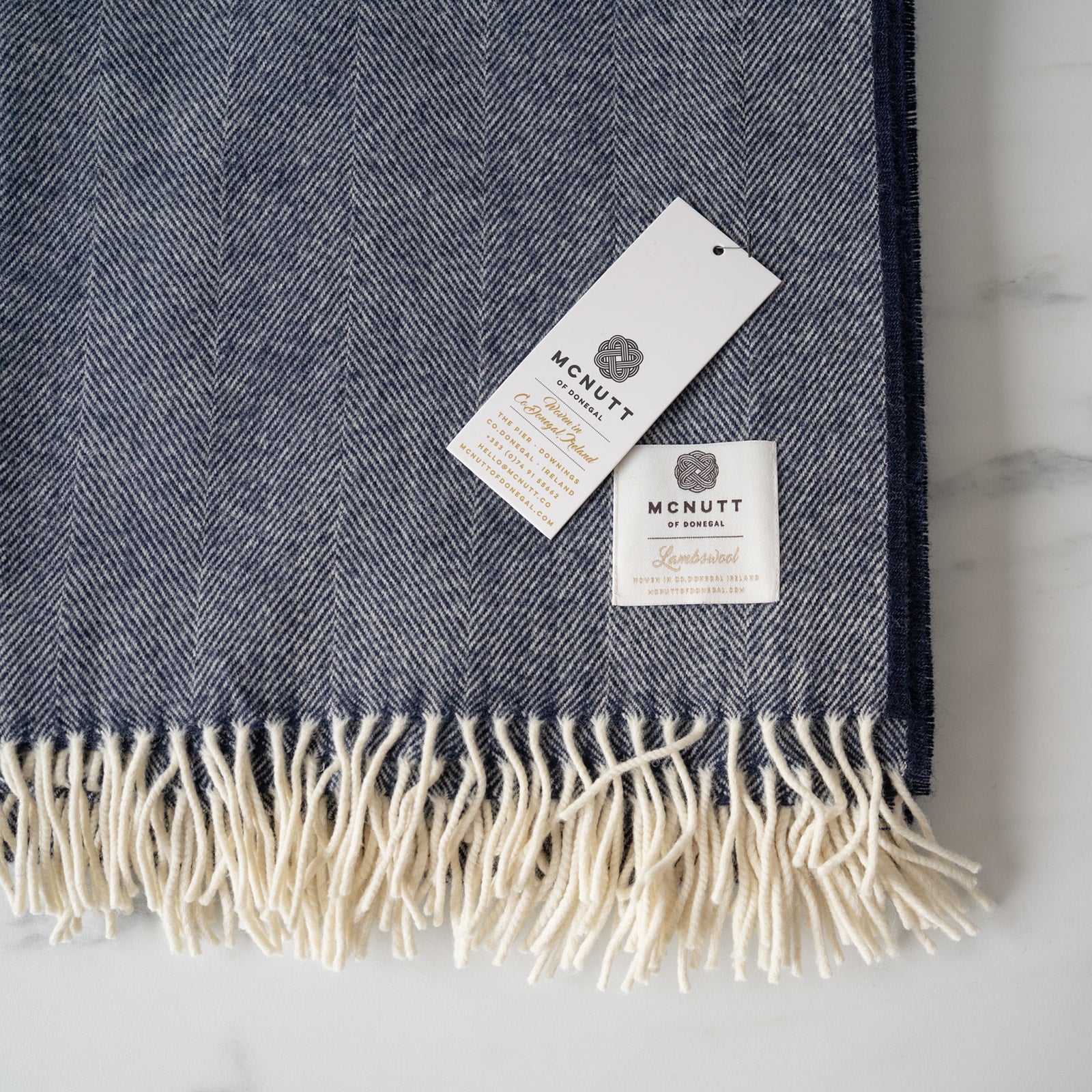 Supersoft Navy Wool Blanket blanket McNutt