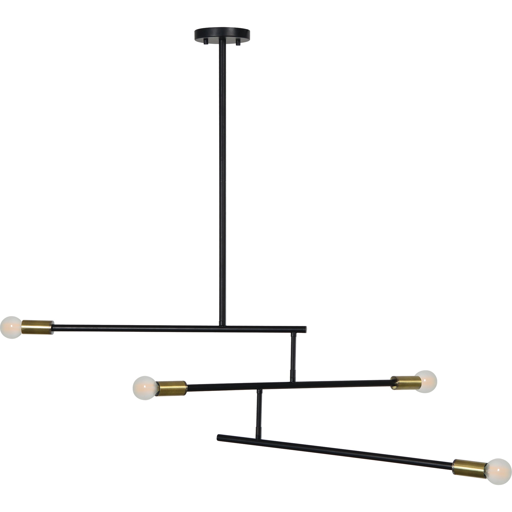 Terry Black Steel & Brass Pendant Light - Rug & Weave