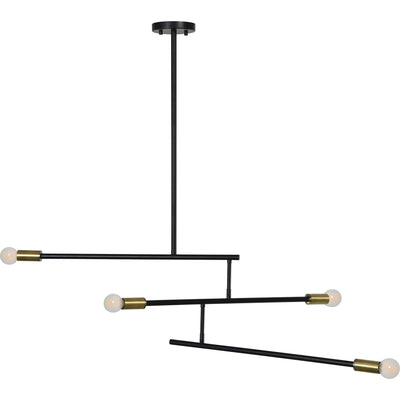 Terry Black Steel & Brass Pendant Light - Rug & Weave