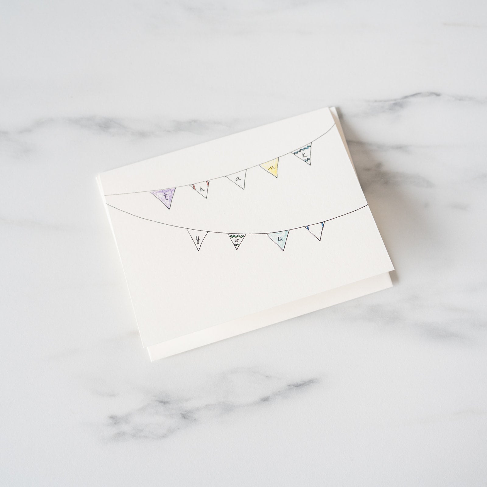 Thank You Bunting Card - Rug & Weave
