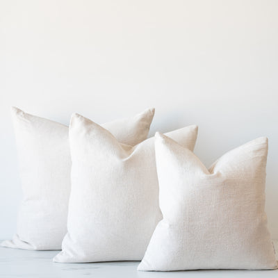 Double sided linen pillow covers 25x25, 22x22 and 20x20