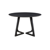 Denza Round Dining Table - Black - Rug & Weave