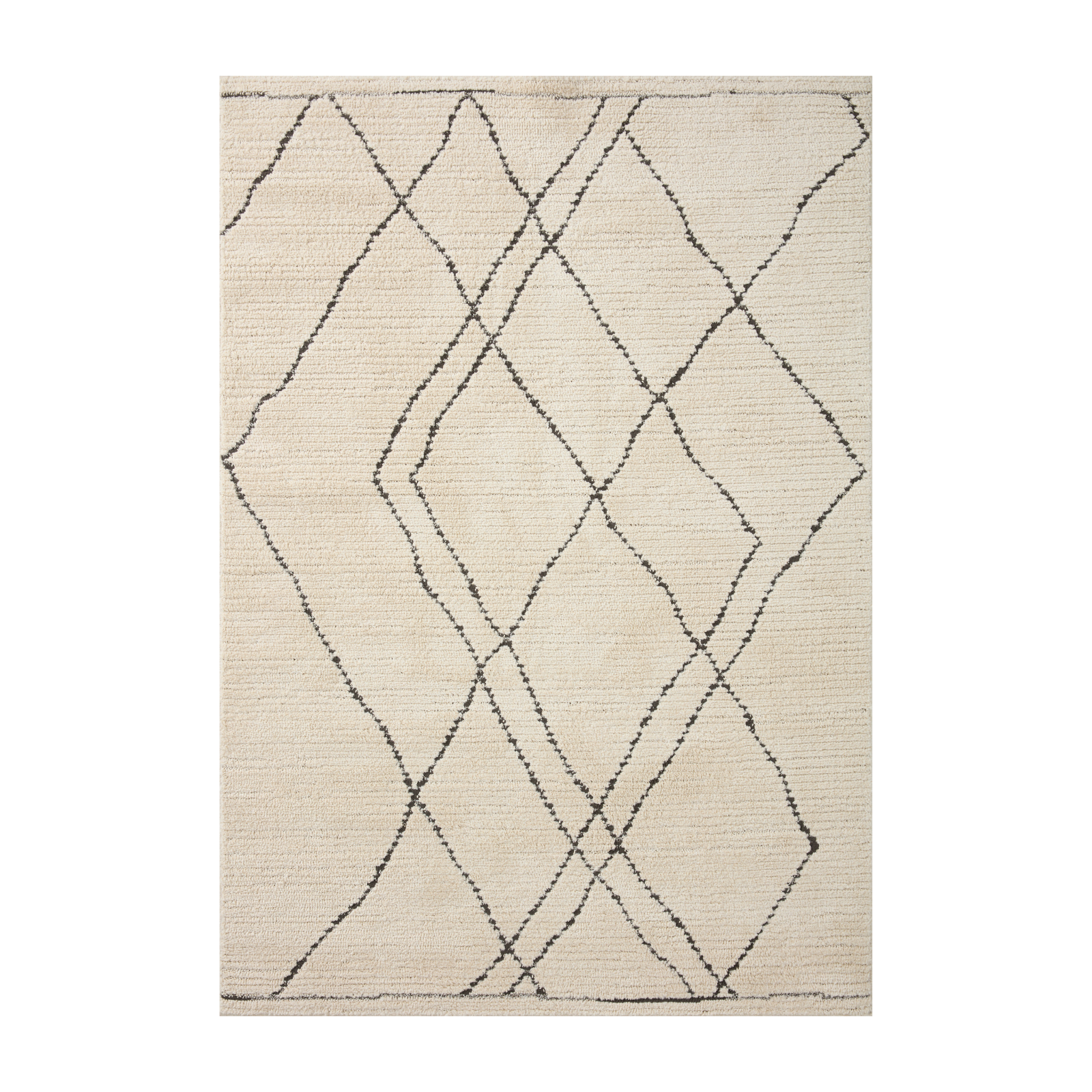 Loloi Fabian Ivory / Charcoal Sketched Lines Rug 0-RUGS - patterned Loloi
