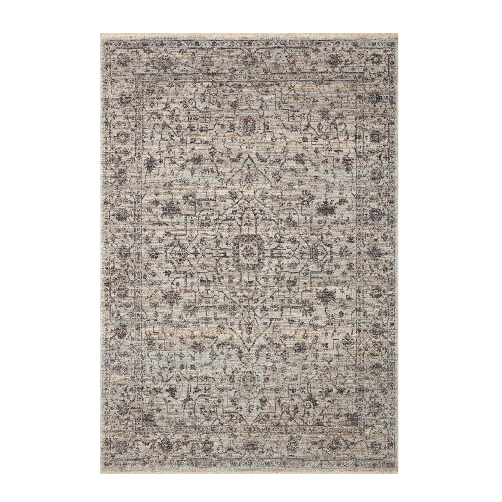 Loloi Sorrento Mist / Charcoal 2-RUGS-patterned Loloi 18" x 18" SAMPLE