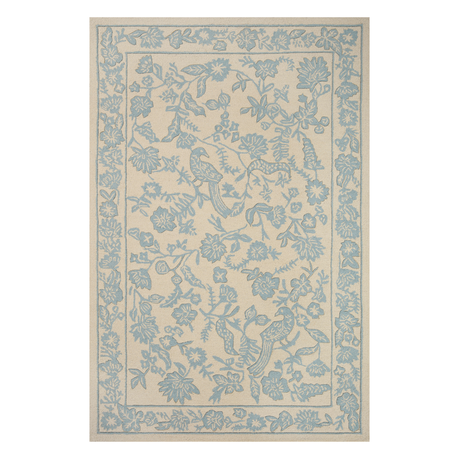 Rifle Paper Co. x Loloi Arboretum Periwinkle Rug 1-RUGS-wool rugs Loloi 18" x 18" Sample