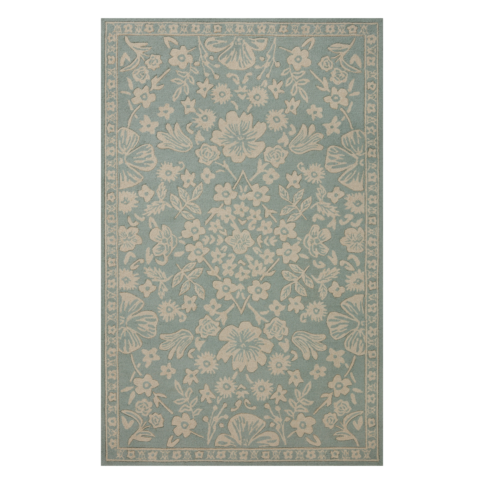 Rifle Paper Co. x Loloi Arboretum Jade Rug 1-RUGS-wool rugs Loloi 18" x 18" Sample