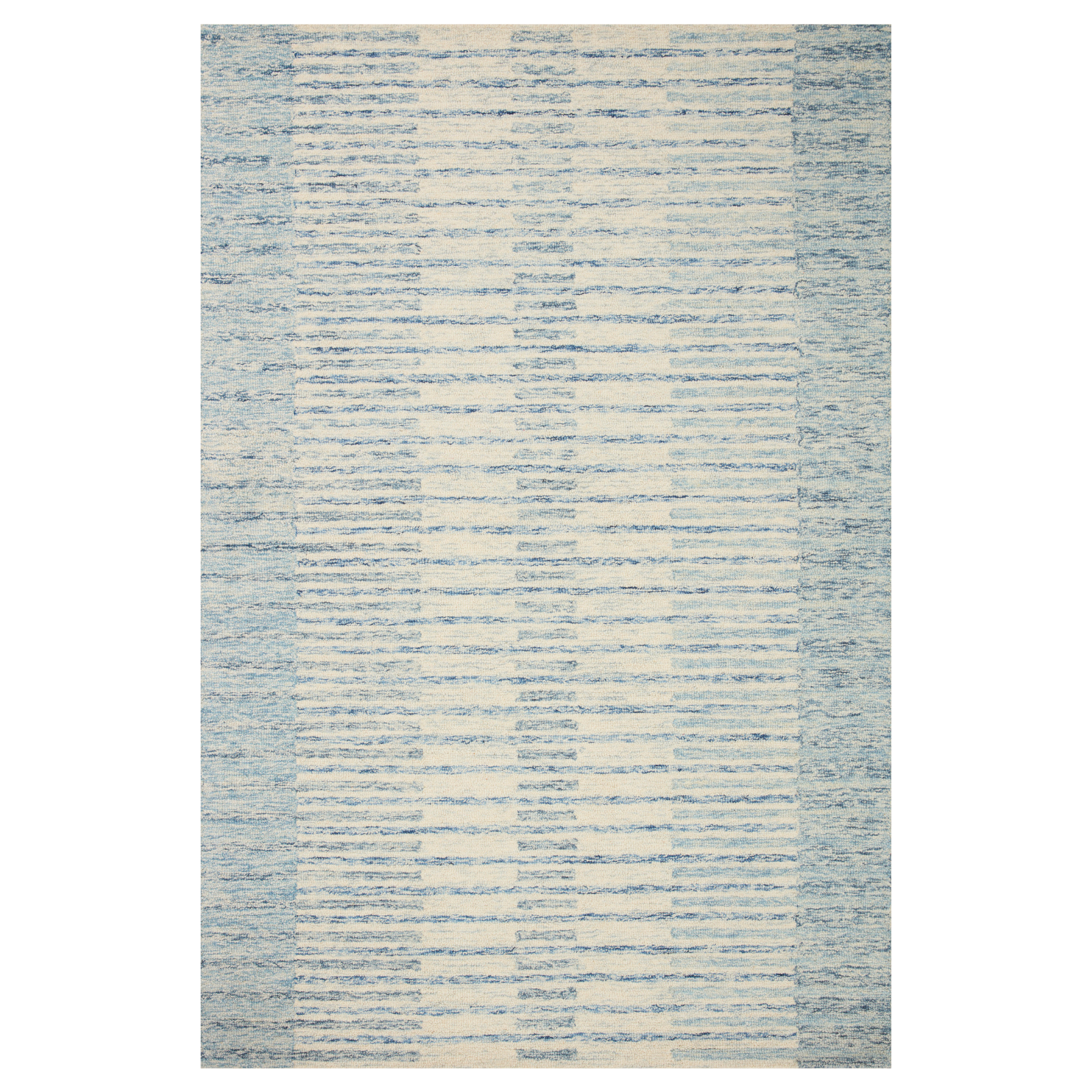 Chris Loves Julia x Loloi Chris Ivory / Denim Rug 1-RUGS Loloi 18" x 18" (SAMPLE)