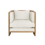 Claire Lounge Chair - Natural Heather Ivory Tweed - Rug & Weave