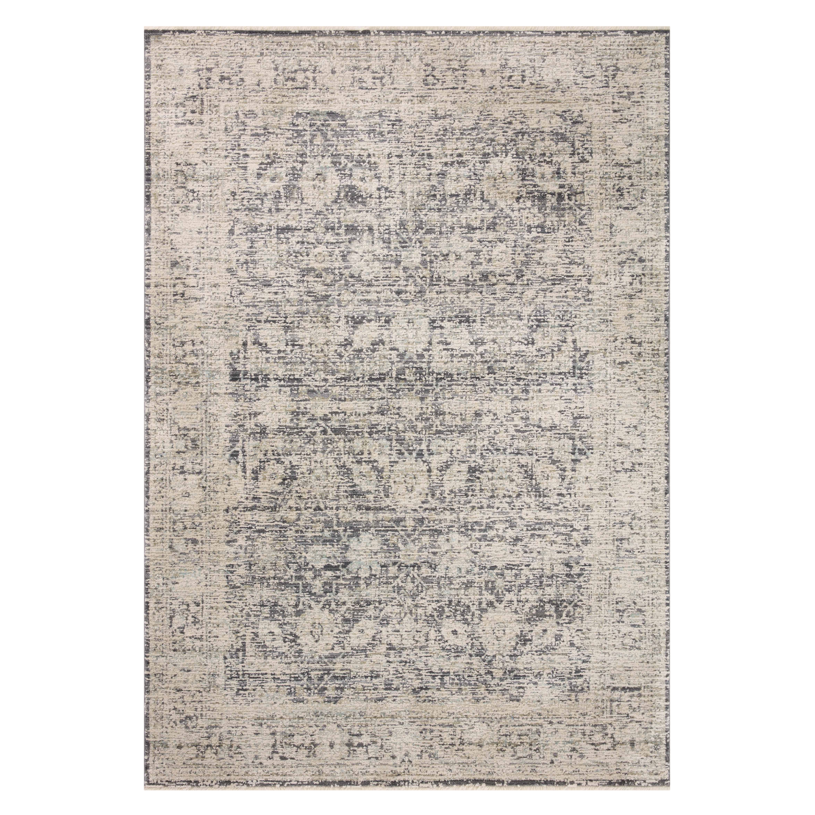 Amber Lewis x Loloi Alie Charcoal / Beige 0-patterned rugs Loloi 18" x 18" Sample