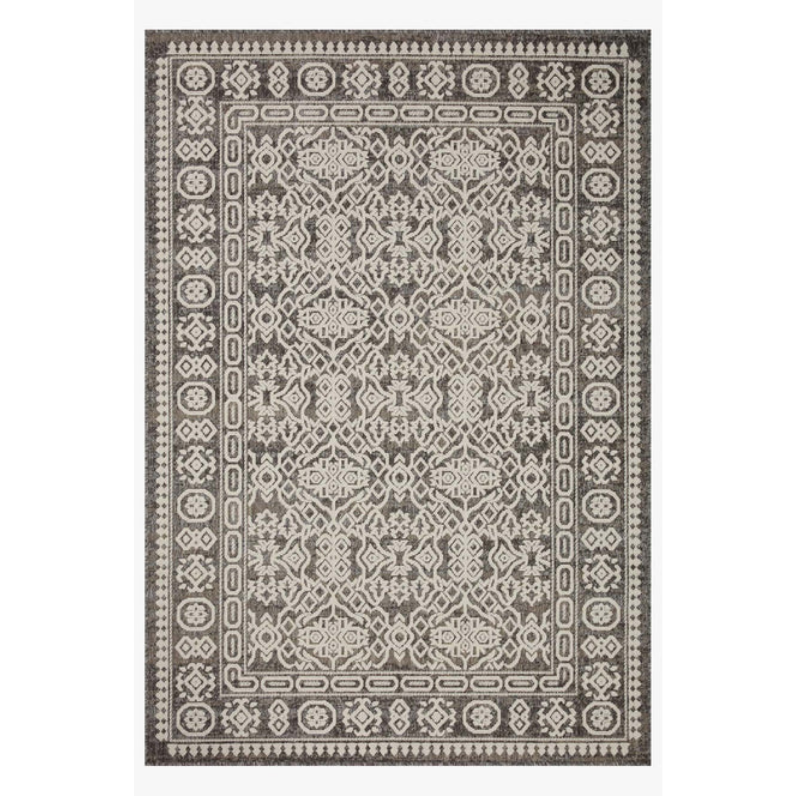 Loloi Rainier Pebble / Ivory Indoor/Outdoor Rug - Rug & Weave