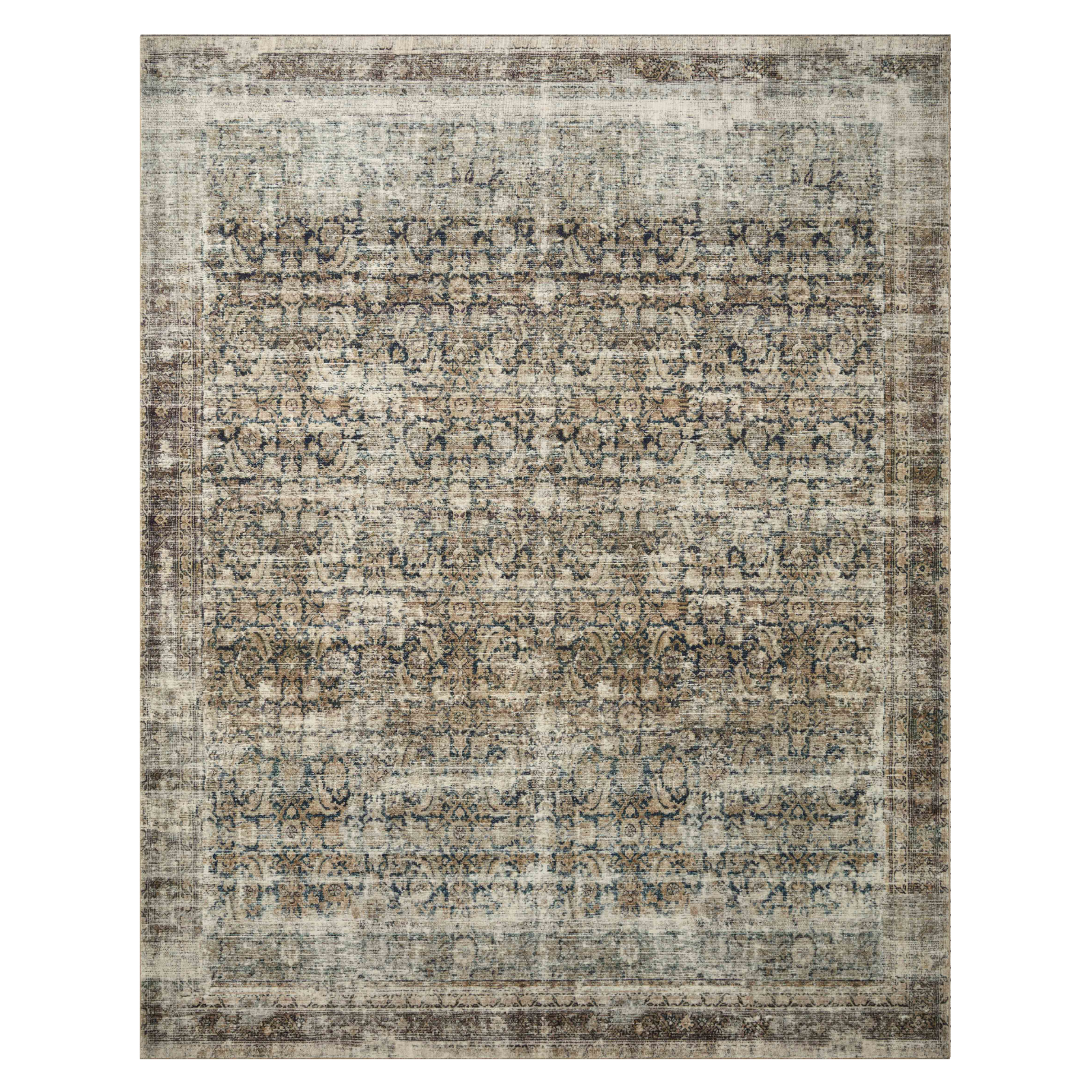 Amber Lewis x Loloi Morgan Navy / Sand 0-patterned rugs Loloi 18" x 18" Sample