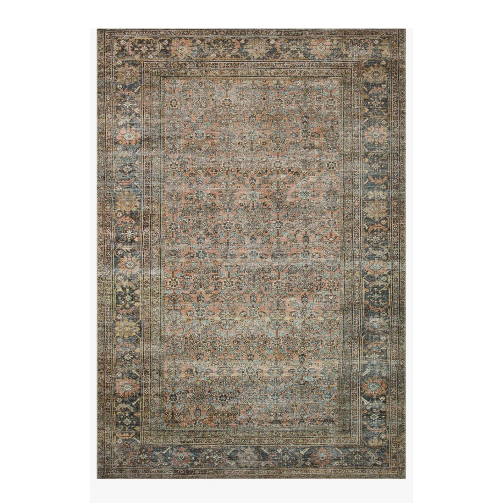 Loloi Adrian Terracotta / Multi Rug 0-RUGS-patterned Loloi 18" X 18" SAMPLE