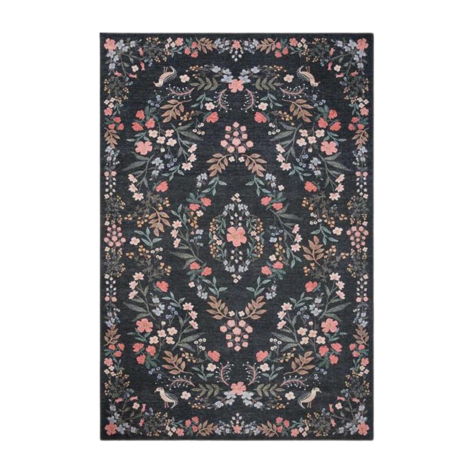 Rifle Paper Co. X Loloi/ Maison Tuileries Black Rug 3 - RUGS - patterned Loloi 18" x 18" SAMPLE