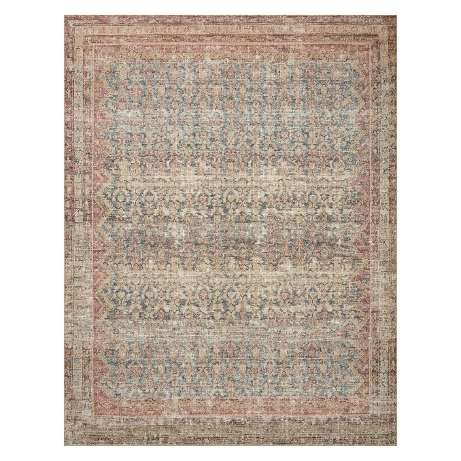 OVERSTOCK RUG - Angela Rose x Loloi Aubrey Ocean / Spice Rug - 7'6" x 9'6" IN STORE - Sale Rug Loloi