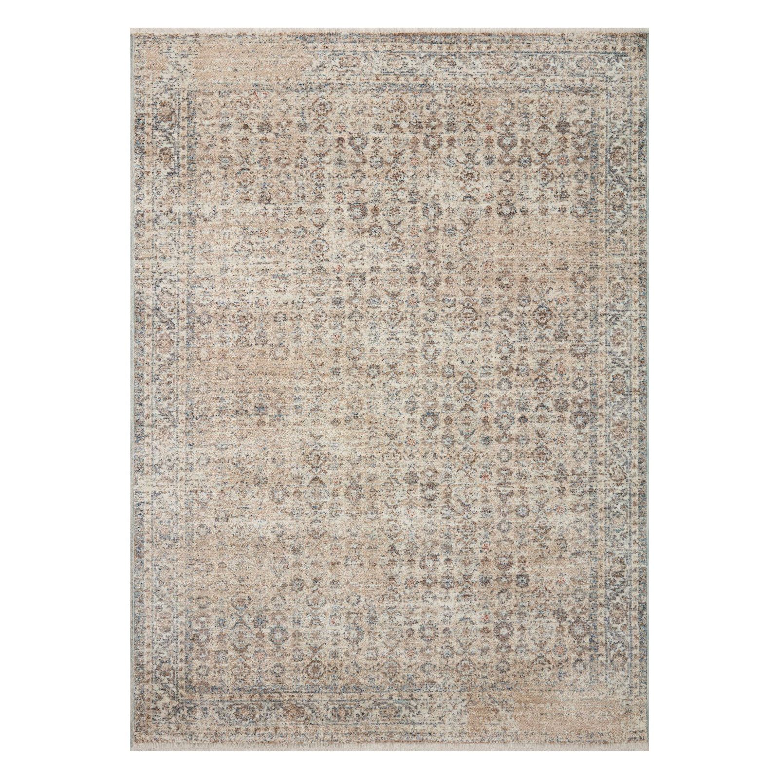 Angela Rose x Loloi Blake Beige/ Denim Rug 0-RUGS Loloi 18" x 18" (SAMPLE)
