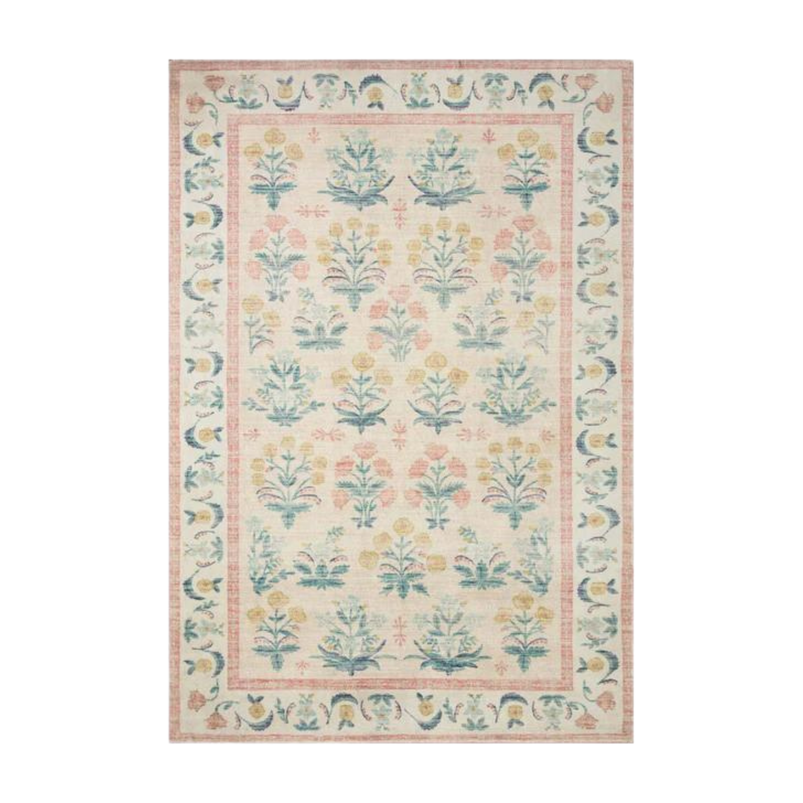 Rifle Paper Co. X Loloi/ Eden Mughal Rose Blush Rug 0-RUGS-patterned Loloi 18" x 18" SAMPLE