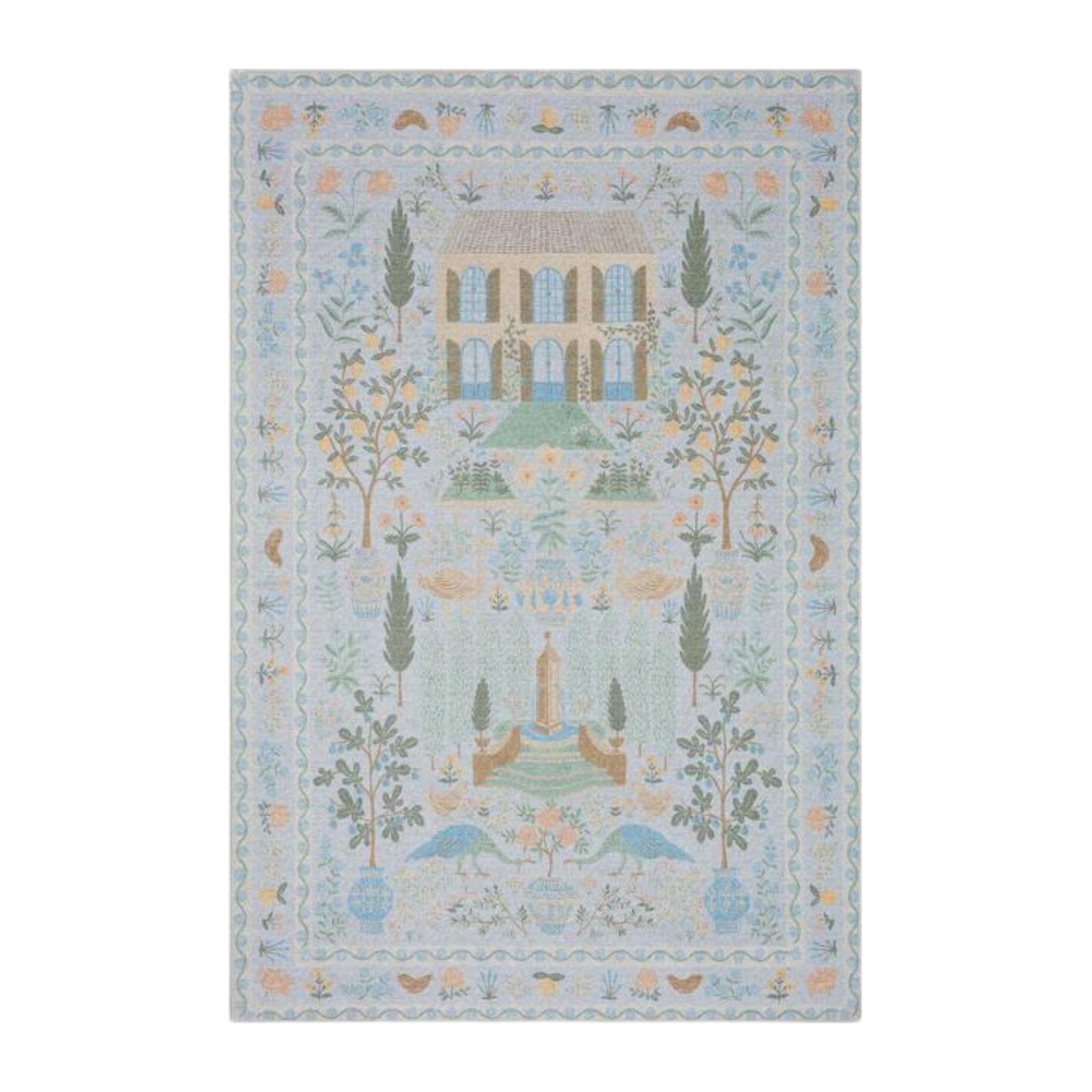 Rifle Paper Co. X Loloi/ Menagerie Camont Lt. Blue Rug - Rug & Weave