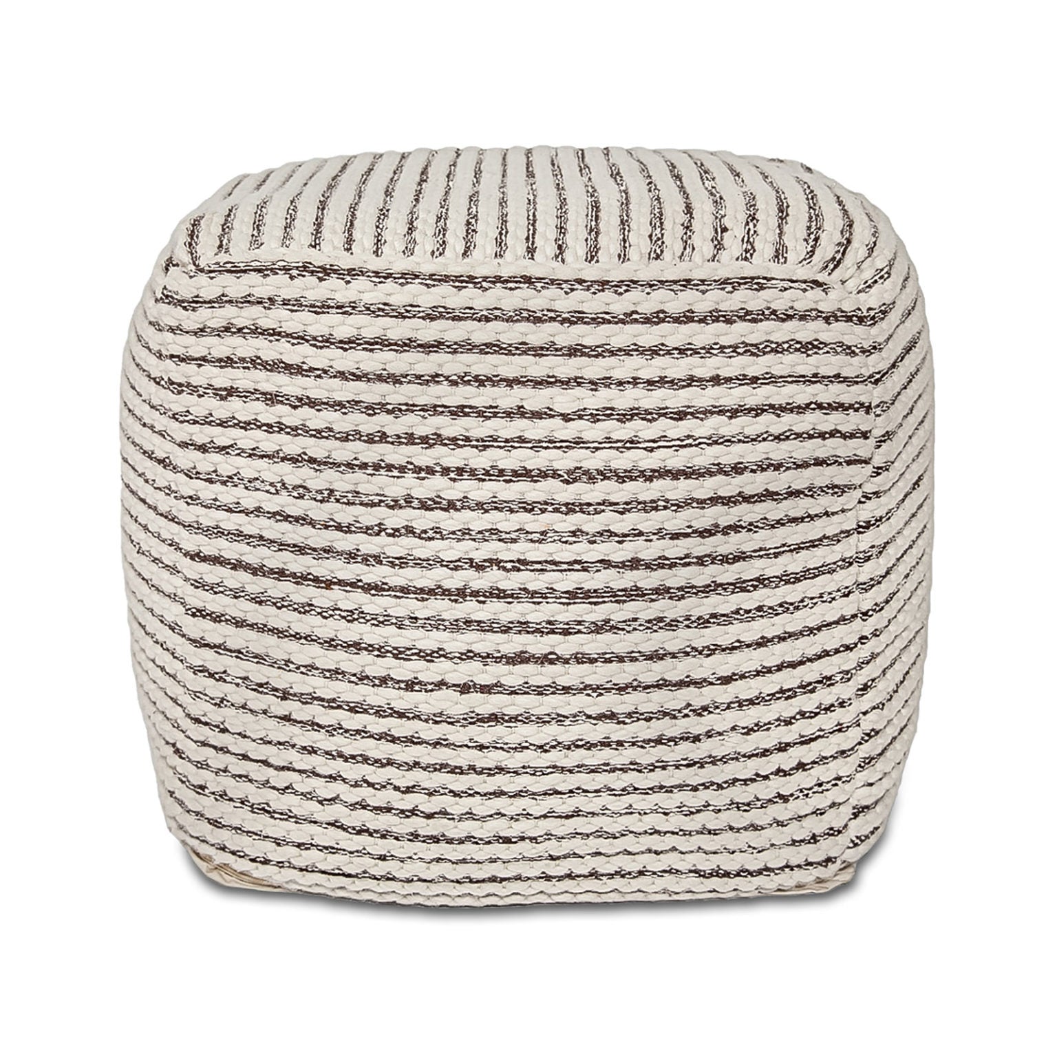 Woven Striped Pouf - Rug & Weave