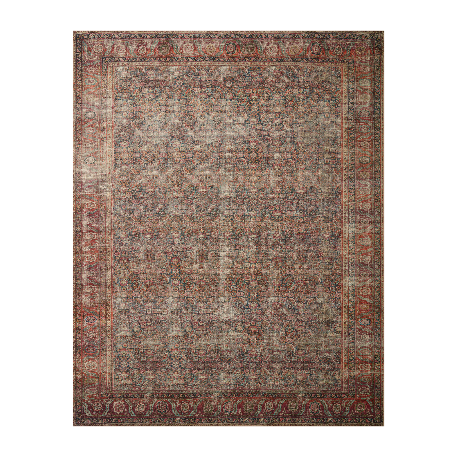 Loloi Wynter Onyx / Multi Rug patterned rugs Loloi 18" x 18" sample