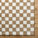 Brooks Checkered Tan Rug