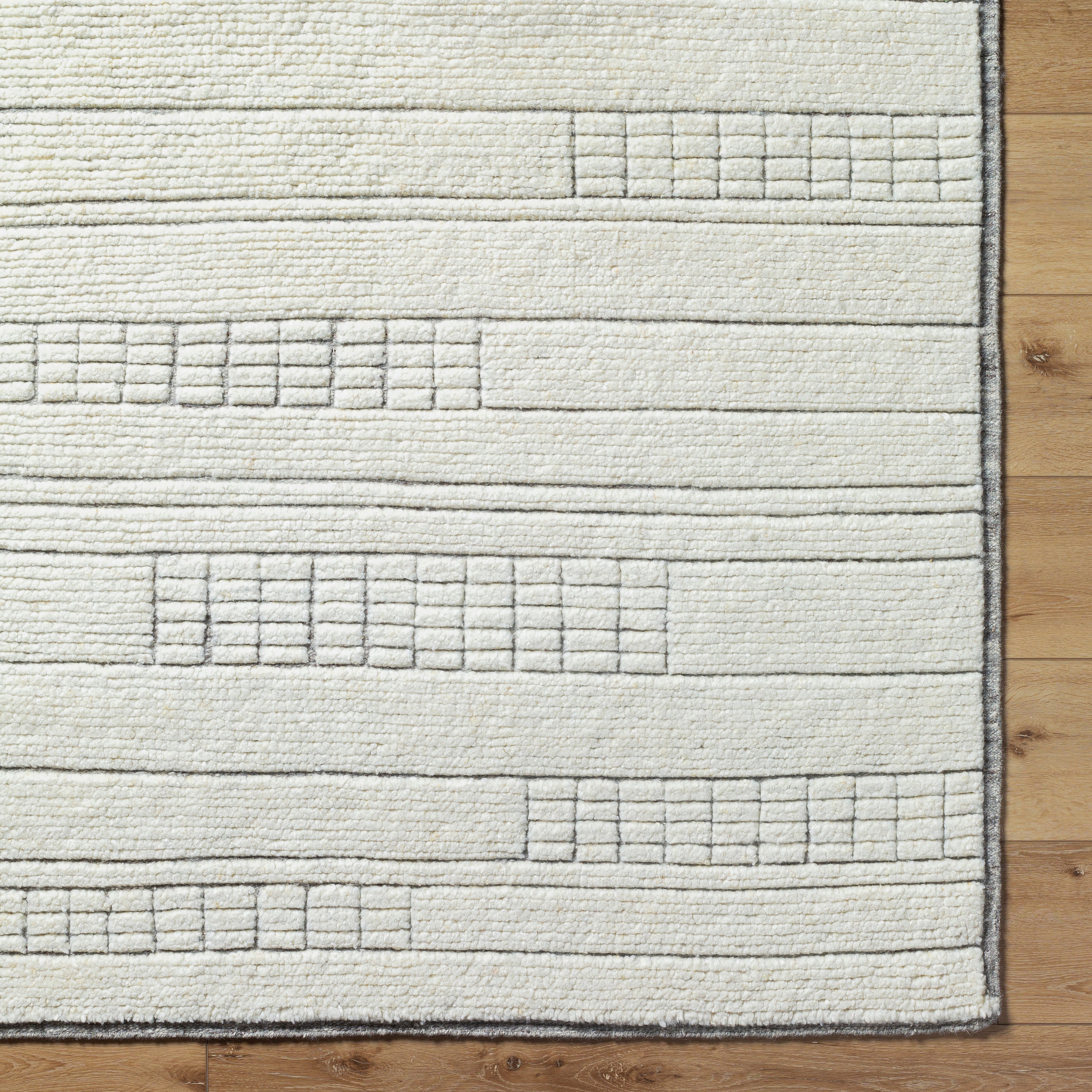 Becki Owens Davey Cream / Charcoal Rug 0-RUGS - wool Surya
