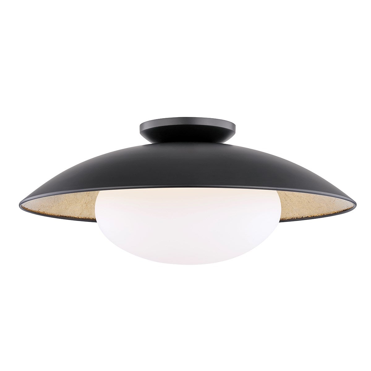 Cadence Semi Flush LIGHITING - semi-flush Hudson Valley Lighting Black Gold Leaf