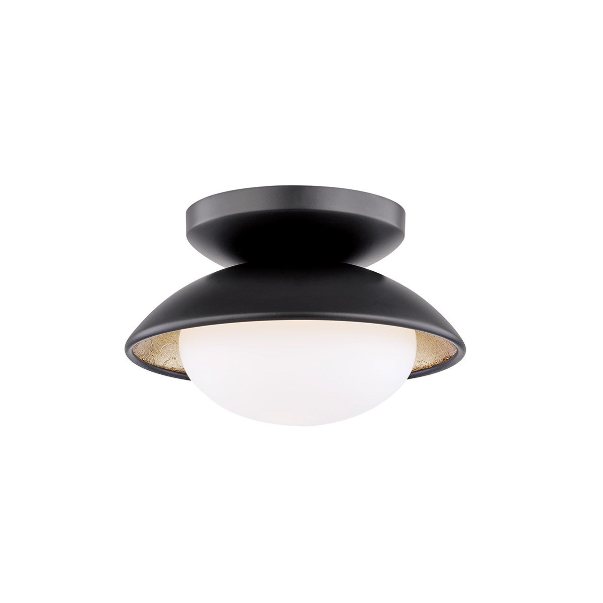Cadence Mini Semi Flush LIGHITING - semi-flush Hudson Valley Lighting Black Gold Leaf