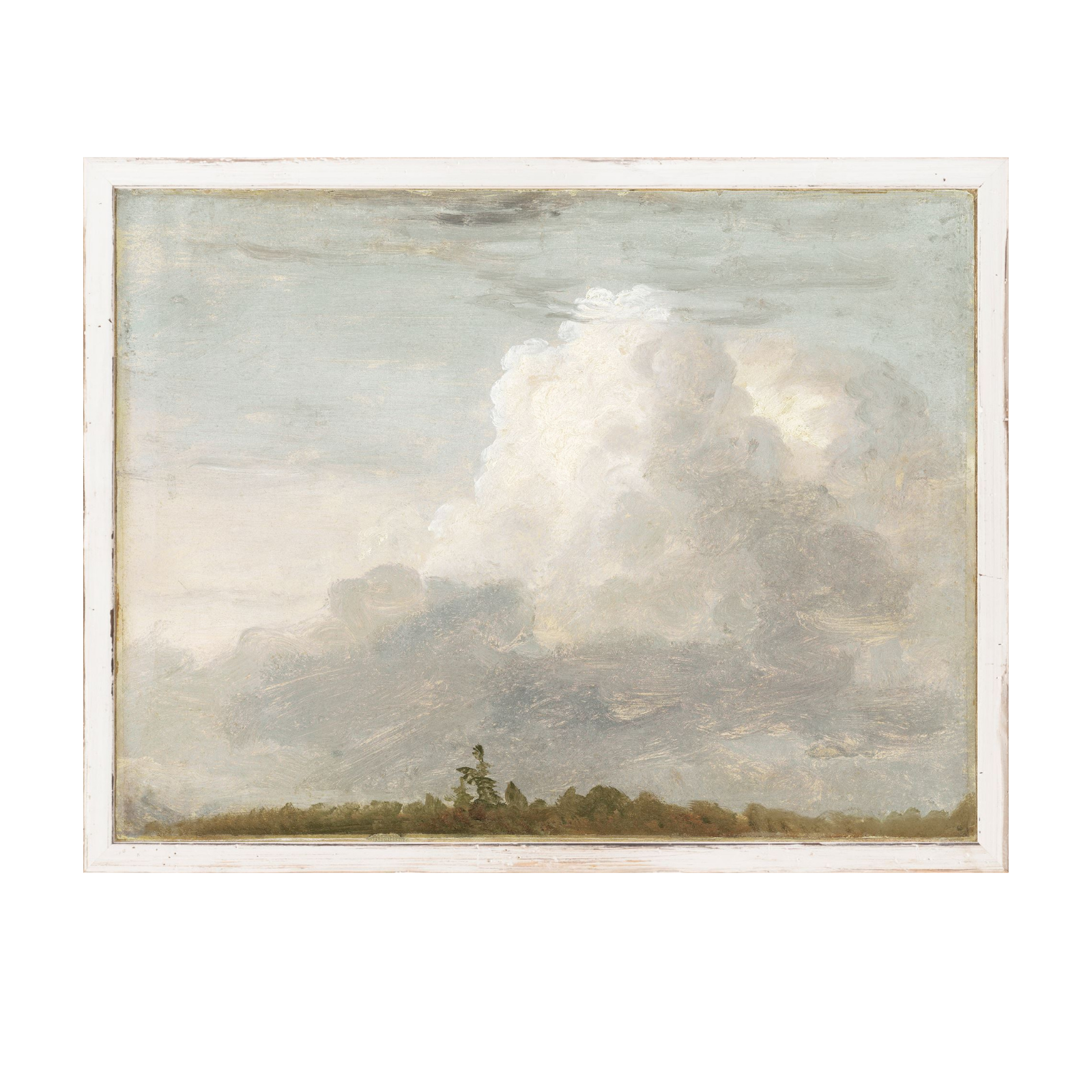 "Cloudy Skies Petite Scape" Framed Art Print