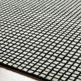 Damian Black Grid Rug