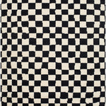 Damian Black Checkered Rug 0-RUGS - wool Surya
