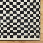 Damian Black Checkered Rug 0-RUGS - wool Surya