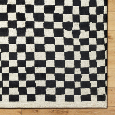 Damian Black Checkered Rug