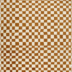Damian Camel Checkered Rug 0-RUGS - wool Surya