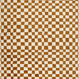 Damian Camel Checkered Rug 0-RUGS - wool Surya
