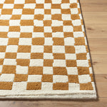 Damian Camel Checkered Rug 0-RUGS - wool Surya