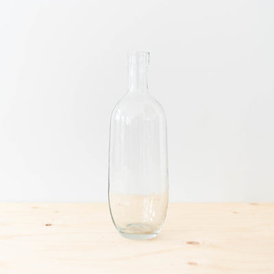 Rounded Glass Bottle - Rug & Weave