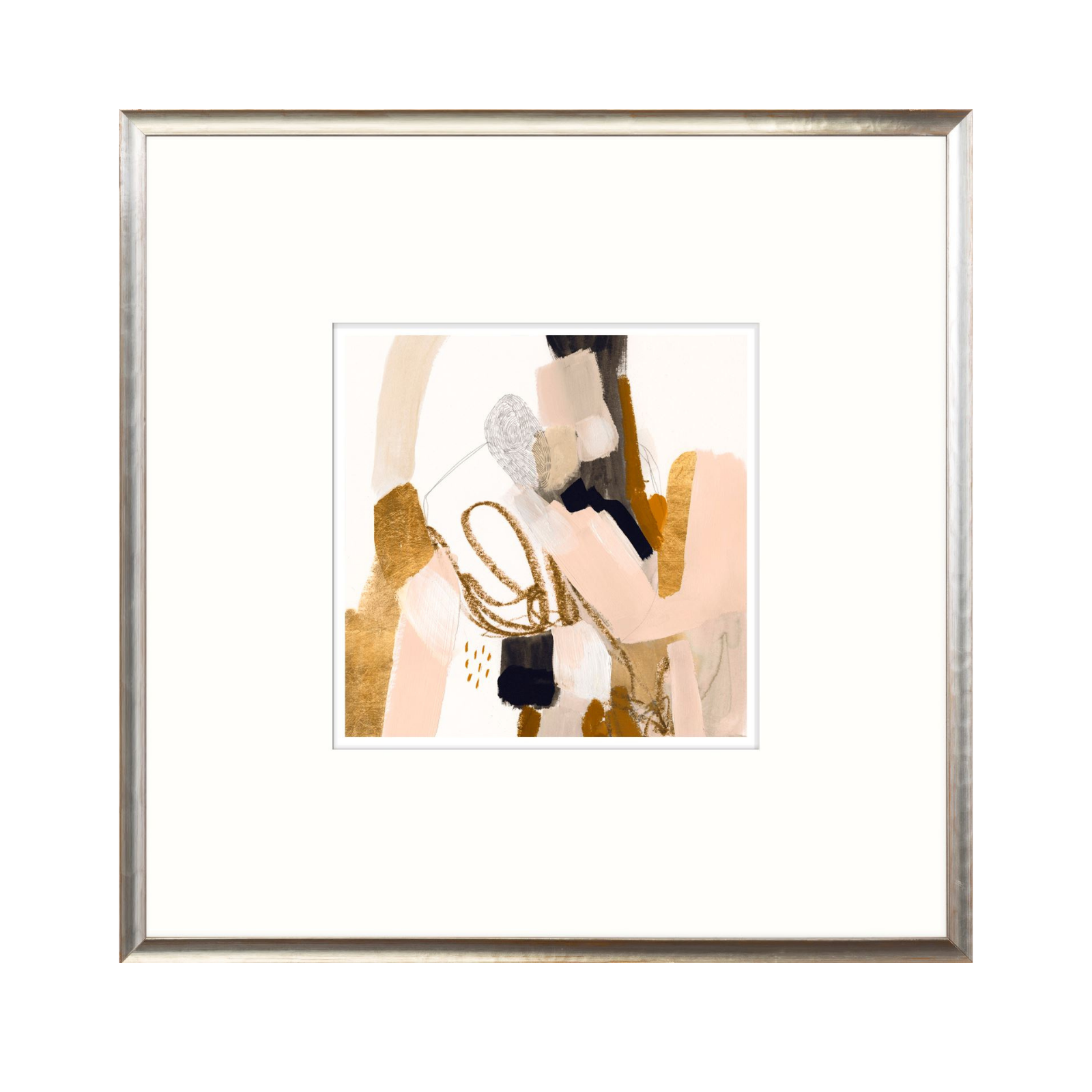 "Golden Scatter I" Framed Art Print - Rug & Weave