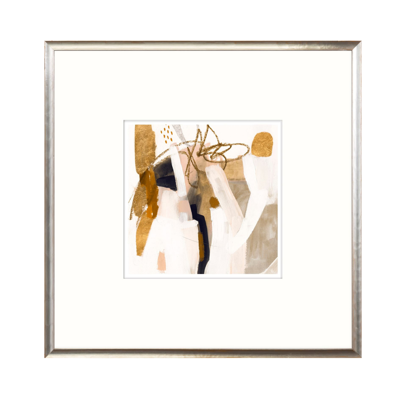 "Golden Scatter IV" Framed Art Print - Rug & Weave