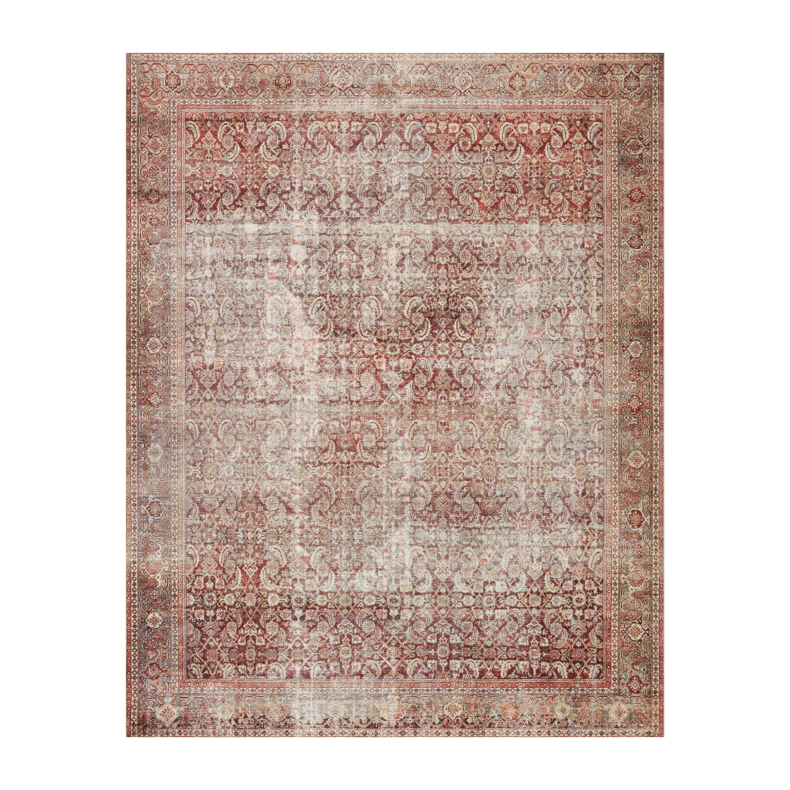 Loloi Layla Cinnamon / Sage Rug 1-RUGS-patterned Loloi 18" x 18" sample